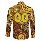 Personalised Hawks NAIDOC Week 2024 Family Matching Off The Shoulder Long Sleeve Dress and Hawaiian Shirt Aussie Aboriginal Art
