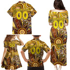 Personalised Hawks NAIDOC Week 2024 Family Matching Puletasi and Hawaiian Shirt Aussie Aboriginal Art