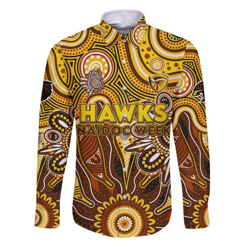 Personalised Hawks NAIDOC Week 2024 Family Matching Puletasi and Hawaiian Shirt Aussie Aboriginal Art