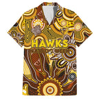 Personalised Hawks NAIDOC Week 2024 Family Matching Short Sleeve Bodycon Dress and Hawaiian Shirt Aussie Aboriginal Art