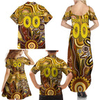 Personalised Hawks NAIDOC Week 2024 Family Matching Summer Maxi Dress and Hawaiian Shirt Aussie Aboriginal Art