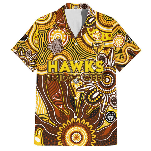 Personalised Hawks NAIDOC Week 2024 Family Matching Summer Maxi Dress and Hawaiian Shirt Aussie Aboriginal Art