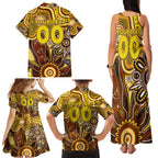 Personalised Hawks NAIDOC Week 2024 Family Matching Tank Maxi Dress and Hawaiian Shirt Aussie Aboriginal Art