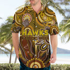 Personalised Hawks NAIDOC Week 2024 Hawaiian Shirt Aussie Aboriginal Art