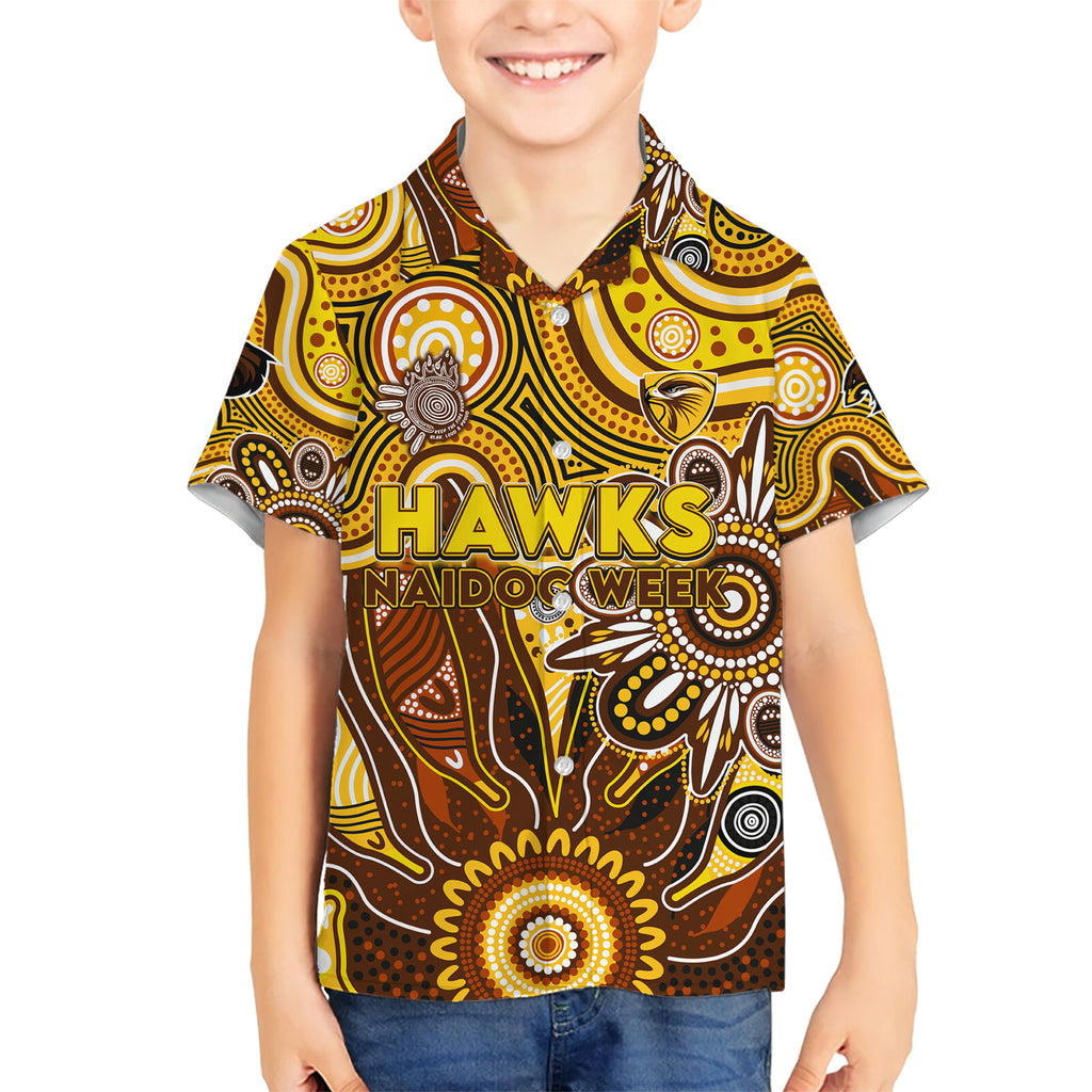 Personalised Hawks NAIDOC Week 2024 Hawaiian Shirt Aussie Aboriginal Art