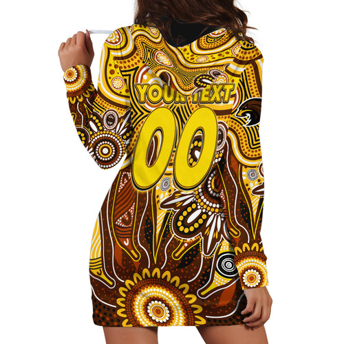 Personalised Hawks NAIDOC Week 2024 Hoodie Dress Aussie Aboriginal Art