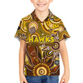 Personalised Hawks NAIDOC Week 2024 Kid Hawaiian Shirt Aussie Aboriginal Art