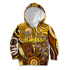 Personalised Hawks NAIDOC Week 2024 Kid Hoodie Aussie Aboriginal Art