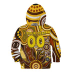 Personalised Hawks NAIDOC Week 2024 Kid Hoodie Aussie Aboriginal Art