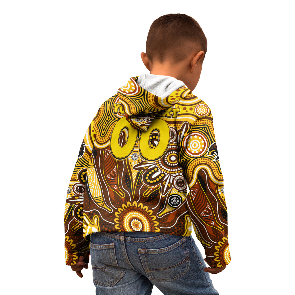 Personalised Hawks NAIDOC Week 2024 Kid Hoodie Aussie Aboriginal Art
