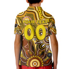 Personalised Hawks NAIDOC Week 2024 Kid Polo Shirt Aussie Aboriginal Art
