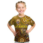 Personalised Hawks NAIDOC Week 2024 Kid T Shirt Aussie Aboriginal Art