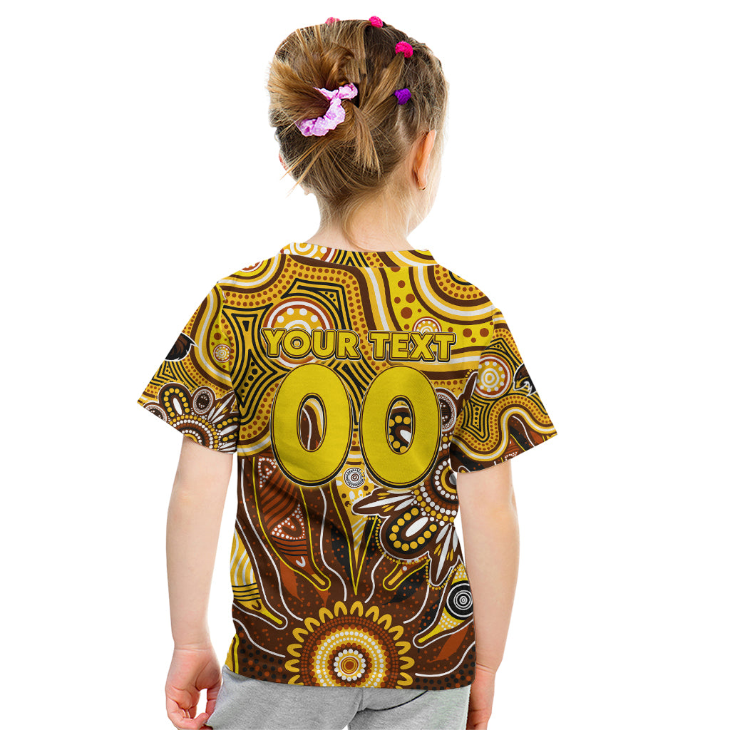 Personalised Hawks NAIDOC Week 2024 Kid T Shirt Aussie Aboriginal Art