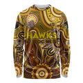 Personalised Hawks NAIDOC Week 2024 Long Sleeve Shirt Aussie Aboriginal Art