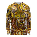 Personalised Hawks NAIDOC Week 2024 Long Sleeve Shirt Aussie Aboriginal Art
