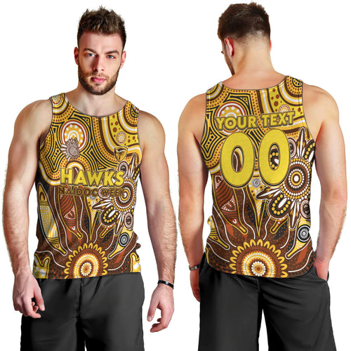 Personalised Hawks NAIDOC Week 2024 Men Tank Top Aussie Aboriginal Art