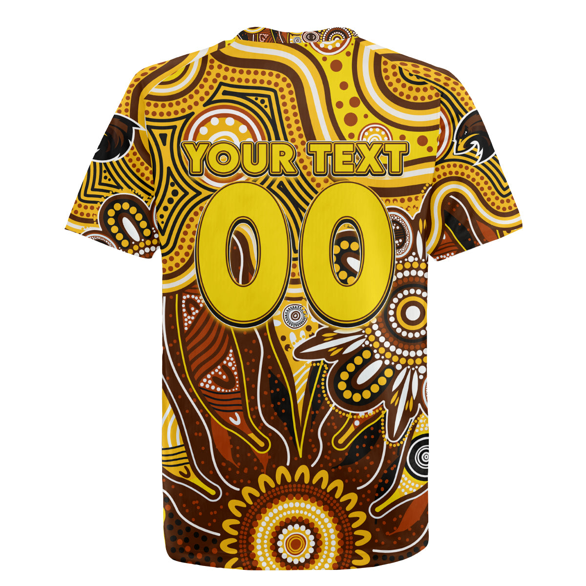 Personalised Hawks NAIDOC Week 2024 Rugby Jersey Aussie Aboriginal Art
