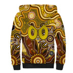 Personalised Hawks NAIDOC Week 2024 Sherpa Hoodie Aussie Aboriginal Art