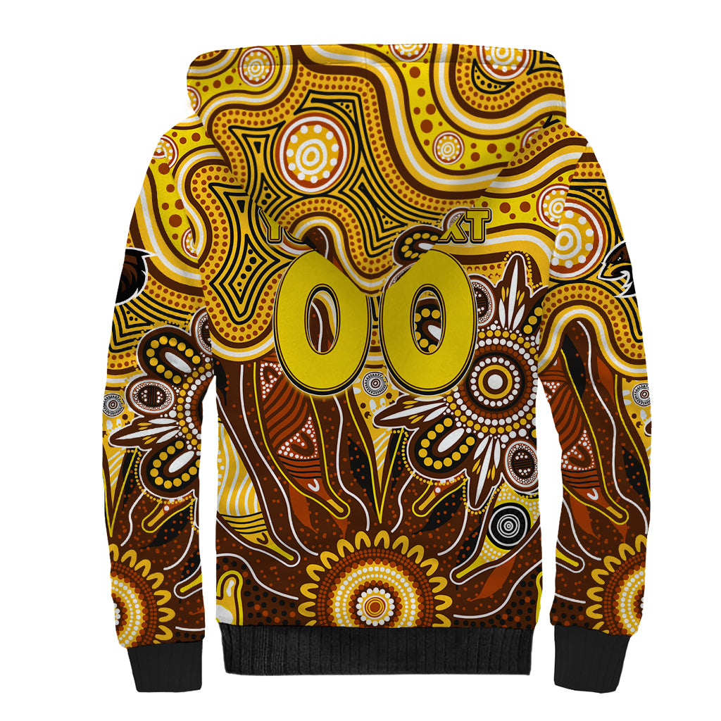Personalised Hawks NAIDOC Week 2024 Sherpa Hoodie Aussie Aboriginal Art