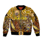 Personalised Hawks NAIDOC Week 2024 Sleeve Zip Bomber Jacket Aussie Aboriginal Art