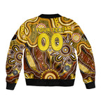 Personalised Hawks NAIDOC Week 2024 Sleeve Zip Bomber Jacket Aussie Aboriginal Art