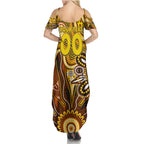 Personalised Hawks NAIDOC Week 2024 Summer Maxi Dress Aussie Aboriginal Art