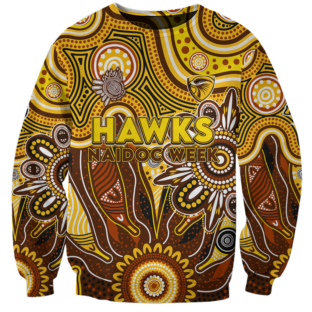 Personalised Hawks NAIDOC Week 2024 Sweatshirt Aussie Aboriginal Art