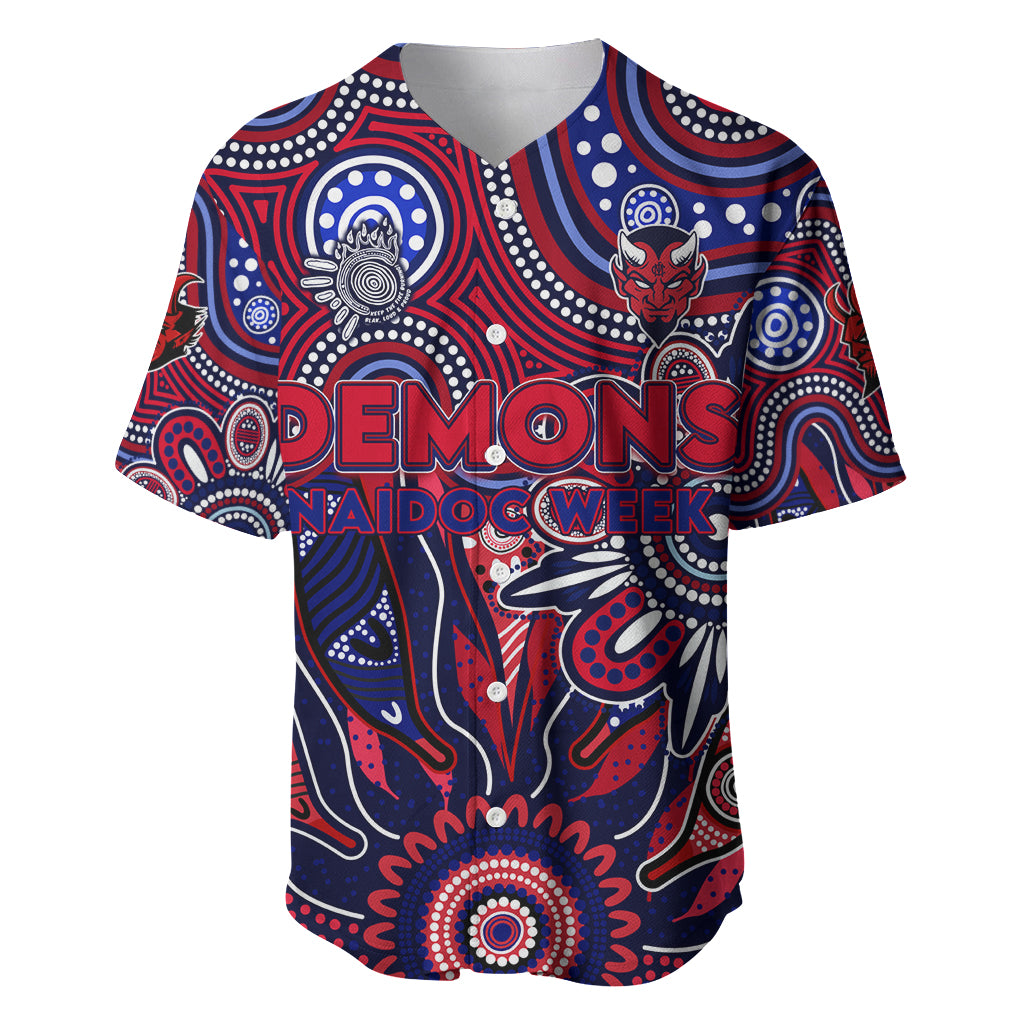 Personalised Demons NAIDOC Week 2024 Baseball Jersey Aussie Aboriginal Art