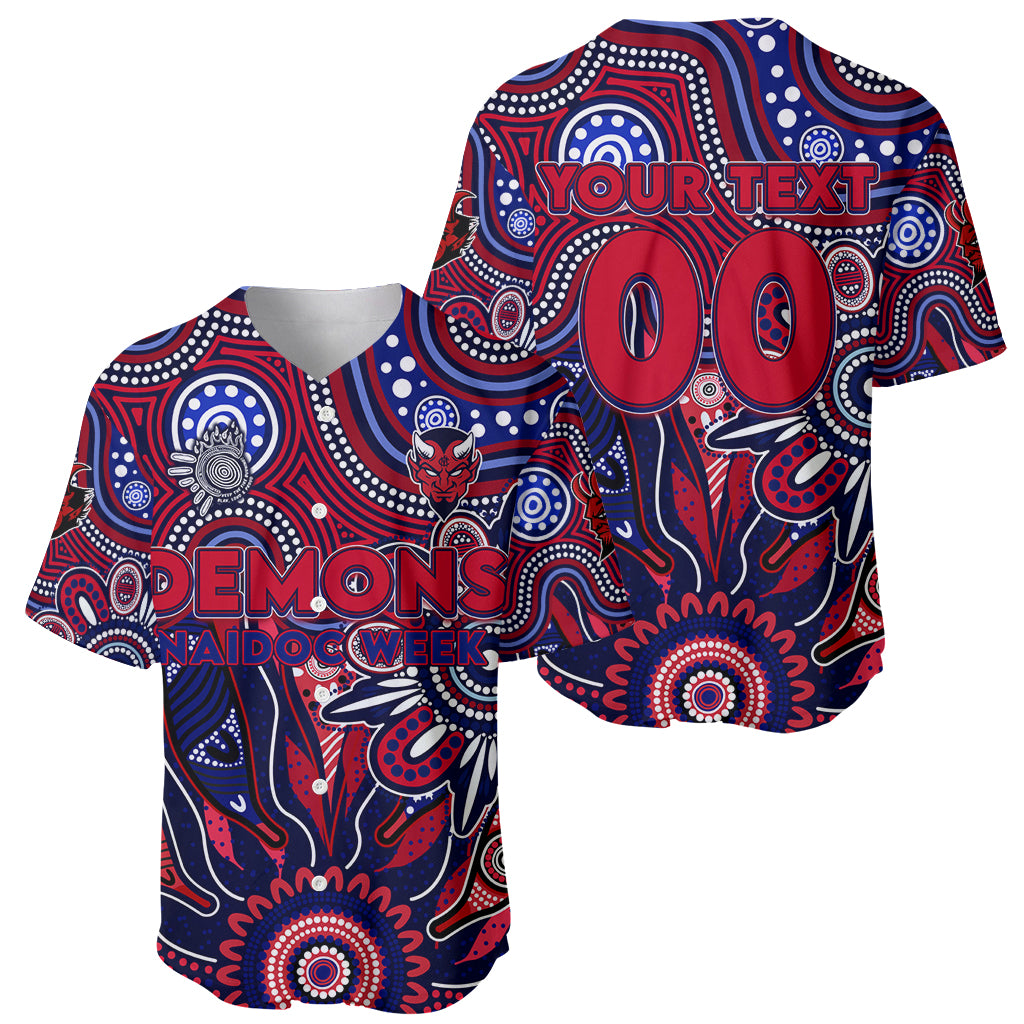 Personalised Demons NAIDOC Week 2024 Baseball Jersey Aussie Aboriginal Art