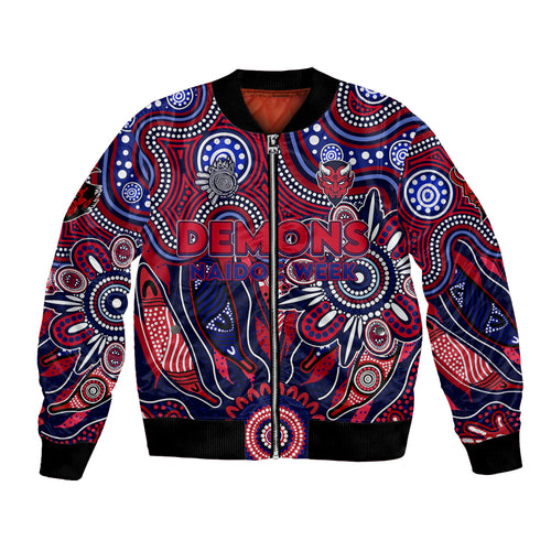 Personalised Demons NAIDOC Week 2024 Bomber Jacket Aussie Aboriginal Art