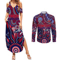 Personalised Demons NAIDOC Week 2024 Couples Matching Summer Maxi Dress and Long Sleeve Button Shirt Aussie Aboriginal Art