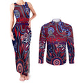 Personalised Demons NAIDOC Week 2024 Couples Matching Tank Maxi Dress and Long Sleeve Button Shirt Aussie Aboriginal Art