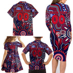 Personalised Demons NAIDOC Week 2024 Family Matching Long Sleeve Bodycon Dress and Hawaiian Shirt Aussie Aboriginal Art