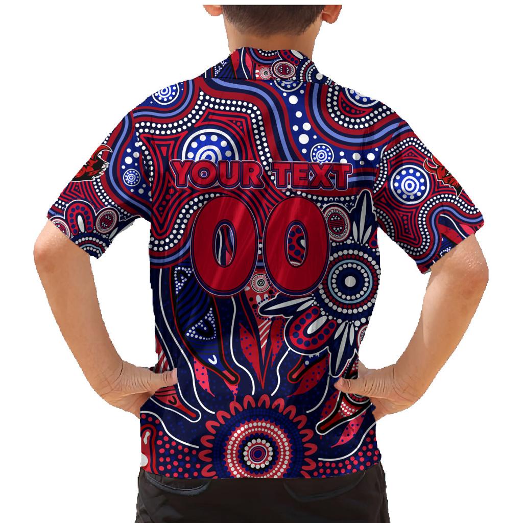 Personalised Demons NAIDOC Week 2024 Family Matching Mermaid Dress and Hawaiian Shirt Aussie Aboriginal Art