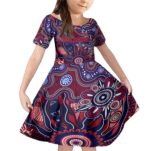 Personalised Demons NAIDOC Week 2024 Family Matching Mermaid Dress and Hawaiian Shirt Aussie Aboriginal Art
