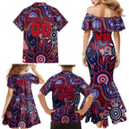 Personalised Demons NAIDOC Week 2024 Family Matching Mermaid Dress and Hawaiian Shirt Aussie Aboriginal Art