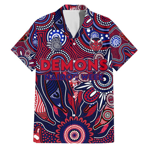 Personalised Demons NAIDOC Week 2024 Family Matching Mermaid Dress and Hawaiian Shirt Aussie Aboriginal Art