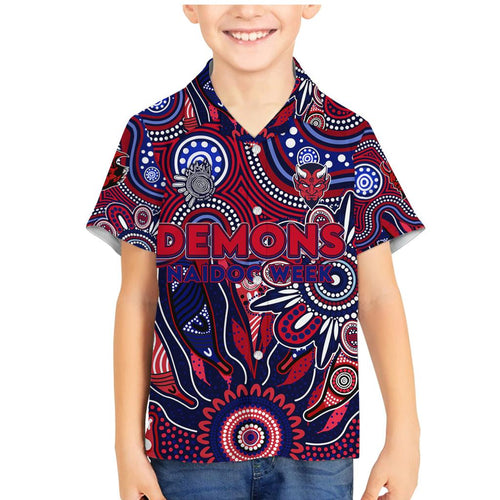 Personalised Demons NAIDOC Week 2024 Family Matching Mermaid Dress and Hawaiian Shirt Aussie Aboriginal Art