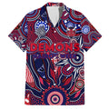 Personalised Demons NAIDOC Week 2024 Family Matching Off The Shoulder Long Sleeve Dress and Hawaiian Shirt Aussie Aboriginal Art