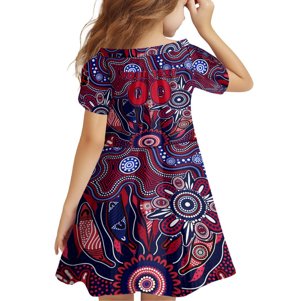 Personalised Demons NAIDOC Week 2024 Family Matching Off Shoulder Short Dress and Hawaiian Shirt Aussie Aboriginal Art