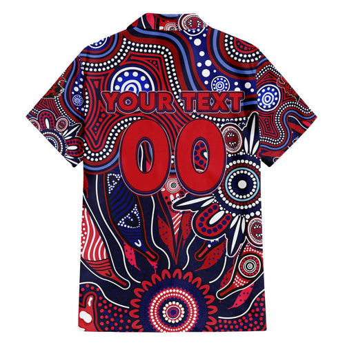 Personalised Demons NAIDOC Week 2024 Family Matching Off Shoulder Short Dress and Hawaiian Shirt Aussie Aboriginal Art