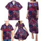 Personalised Demons NAIDOC Week 2024 Family Matching Puletasi and Hawaiian Shirt Aussie Aboriginal Art