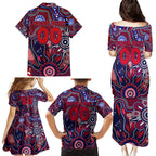 Personalised Demons NAIDOC Week 2024 Family Matching Puletasi and Hawaiian Shirt Aussie Aboriginal Art