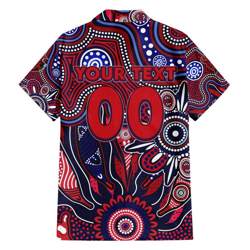 Personalised Demons NAIDOC Week 2024 Family Matching Short Sleeve Bodycon Dress and Hawaiian Shirt Aussie Aboriginal Art