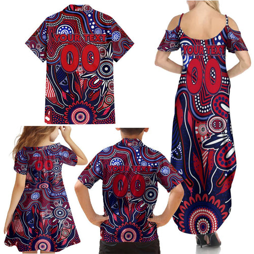 Personalised Demons NAIDOC Week 2024 Family Matching Summer Maxi Dress and Hawaiian Shirt Aussie Aboriginal Art