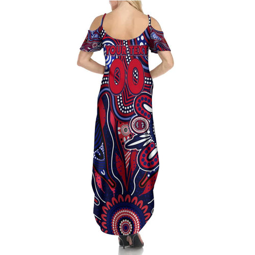 Personalised Demons NAIDOC Week 2024 Family Matching Summer Maxi Dress and Hawaiian Shirt Aussie Aboriginal Art
