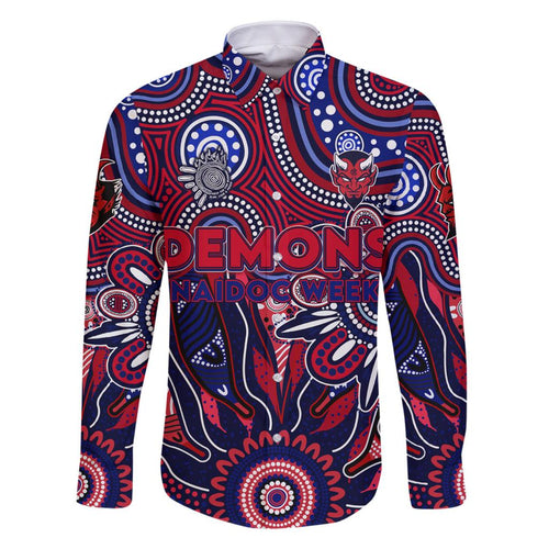 Personalised Demons NAIDOC Week 2024 Family Matching Tank Maxi Dress and Hawaiian Shirt Aussie Aboriginal Art