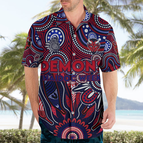 Personalised Demons NAIDOC Week 2024 Hawaiian Shirt Aussie Aboriginal Art