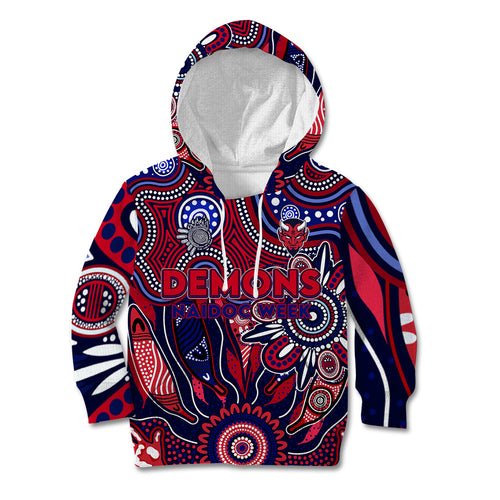 Personalised Demons NAIDOC Week 2024 Kid Hoodie Aussie Aboriginal Art