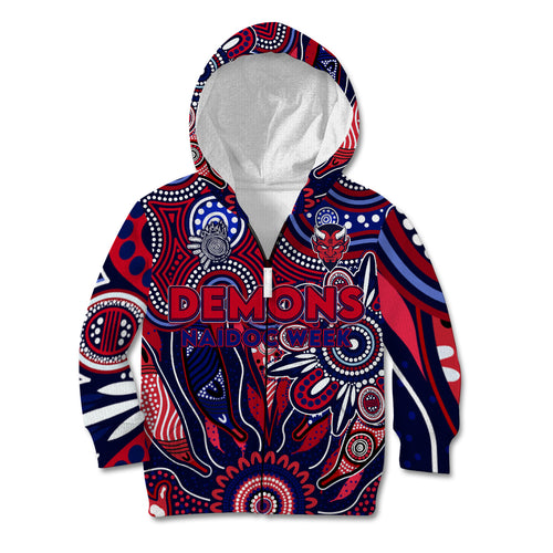 Personalised Demons NAIDOC Week 2024 Kid Hoodie Aussie Aboriginal Art